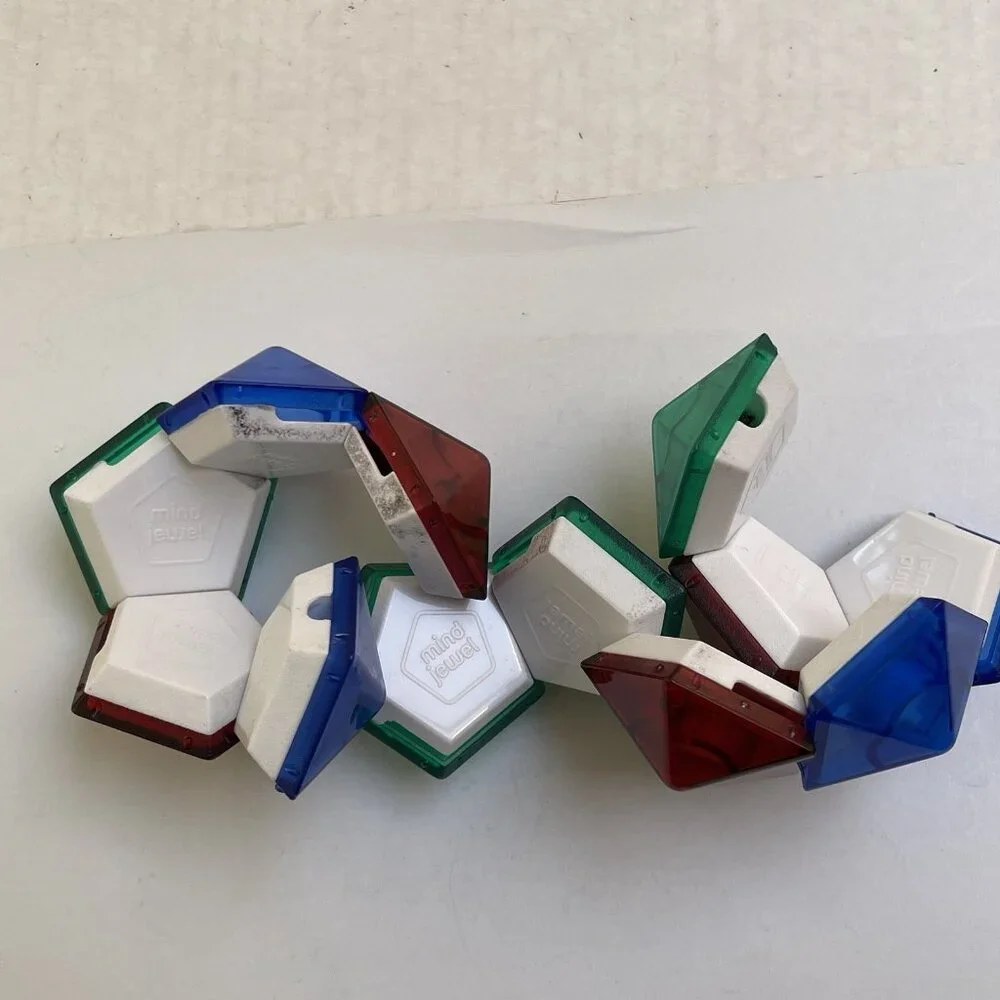 Mind Jewel Cube Twist Puzzle Toy Multicolor Retro Complete Set